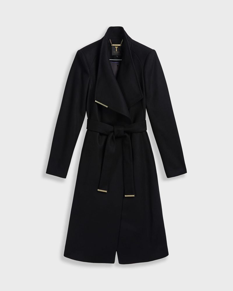 Ted Baker Rose Wool Wrap Rockar Dam Svarta | SAT-849156