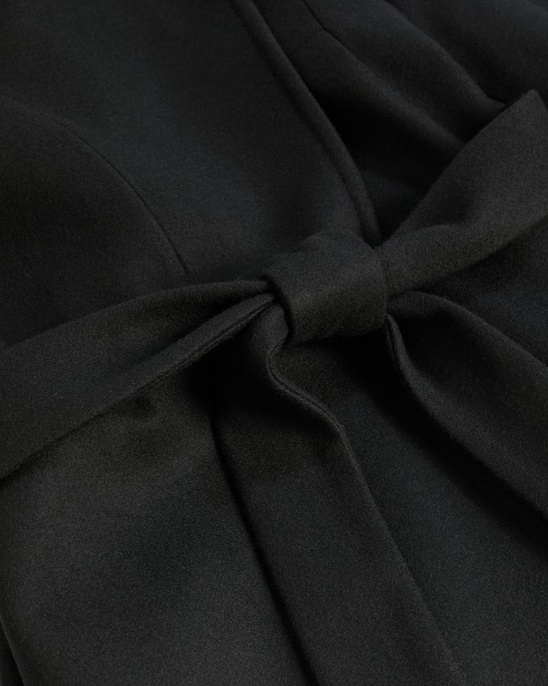 Ted Baker Rosell Long Length Wool Wrap Rockar Dam Svarta | KZH-938401