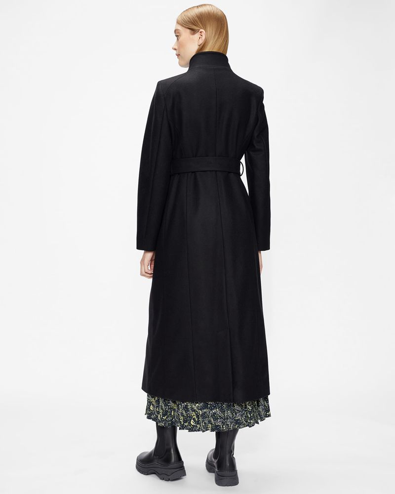 Ted Baker Rosell Long Length Wool Wrap Rockar Dam Svarta | KZH-938401