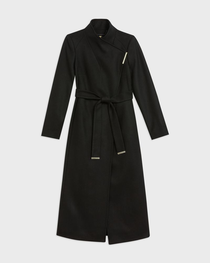 Ted Baker Rosell Long Length Wool Wrap Rockar Dam Svarta | KZH-938401