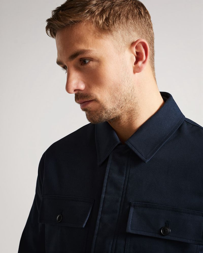 Ted Baker Roster Cavalry Twill Wadded Jacka Herr Marinblå | LOR-075169
