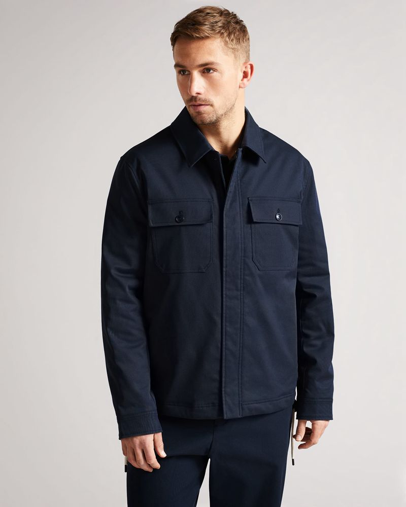 Ted Baker Roster Cavalry Twill Wadded Jacka Herr Marinblå | LOR-075169