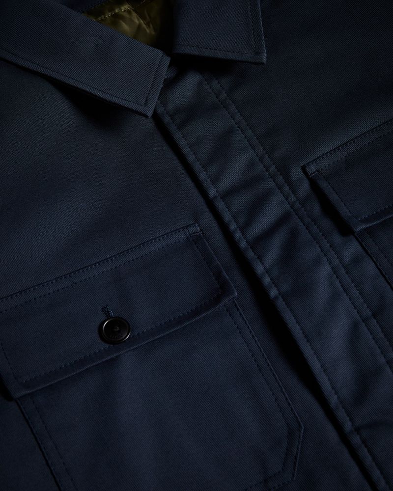 Ted Baker Roster Cavalry Twill Wadded Jacka Herr Marinblå | LOR-075169