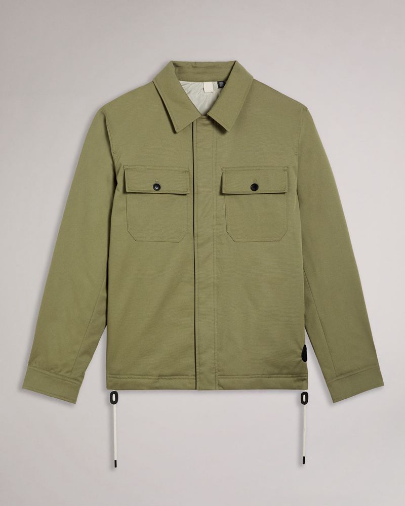 Ted Baker Roster Cavalry Twill Wadded Jacka Herr Gröna | OYI-924805