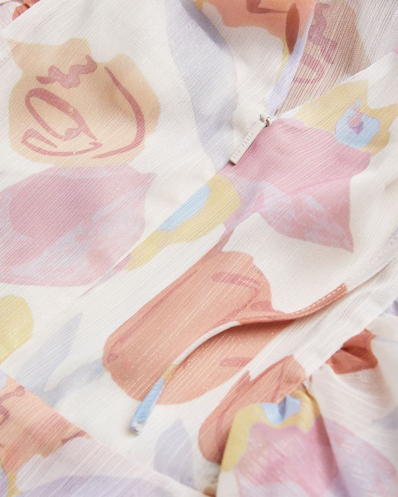 Ted Baker Rowyn Frill Detail With Detail Blast Dam Olika Färger | SUI-023895