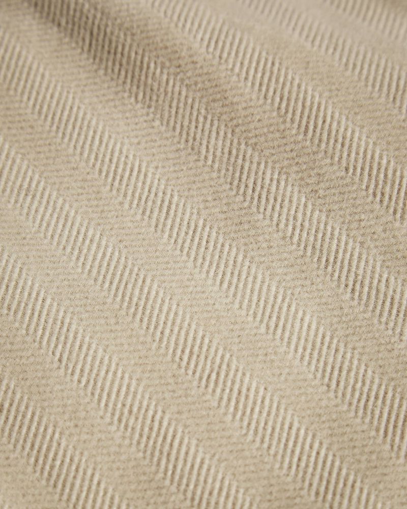 Ted Baker Roydon Leyden Fit Herringbone Trs Byxor Herr Natural | TME-906718