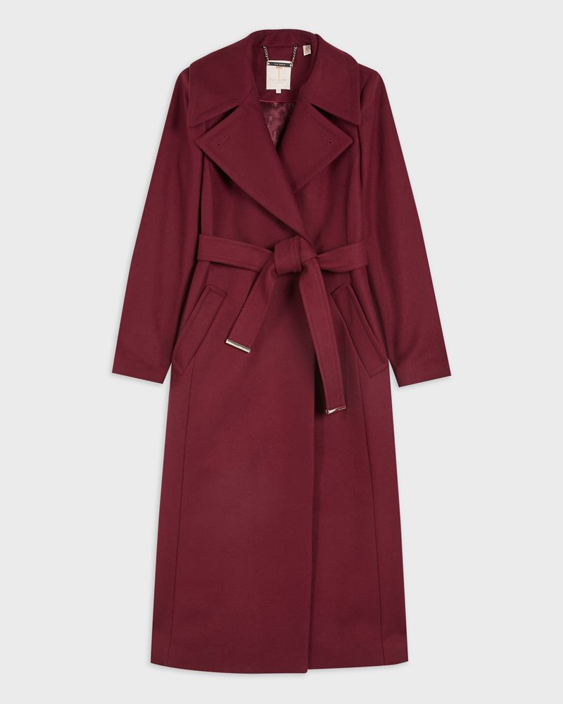 Ted Baker Rrosiey Wool With Oversized Collar Jacka Dam Lila | XQM-481025