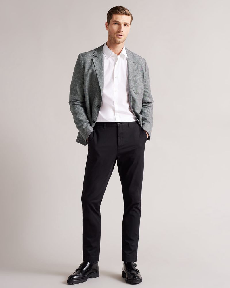 Ted Baker Rublow Yarn Dyed Blazer Kostymer Herr Svarta | XUE-250387
