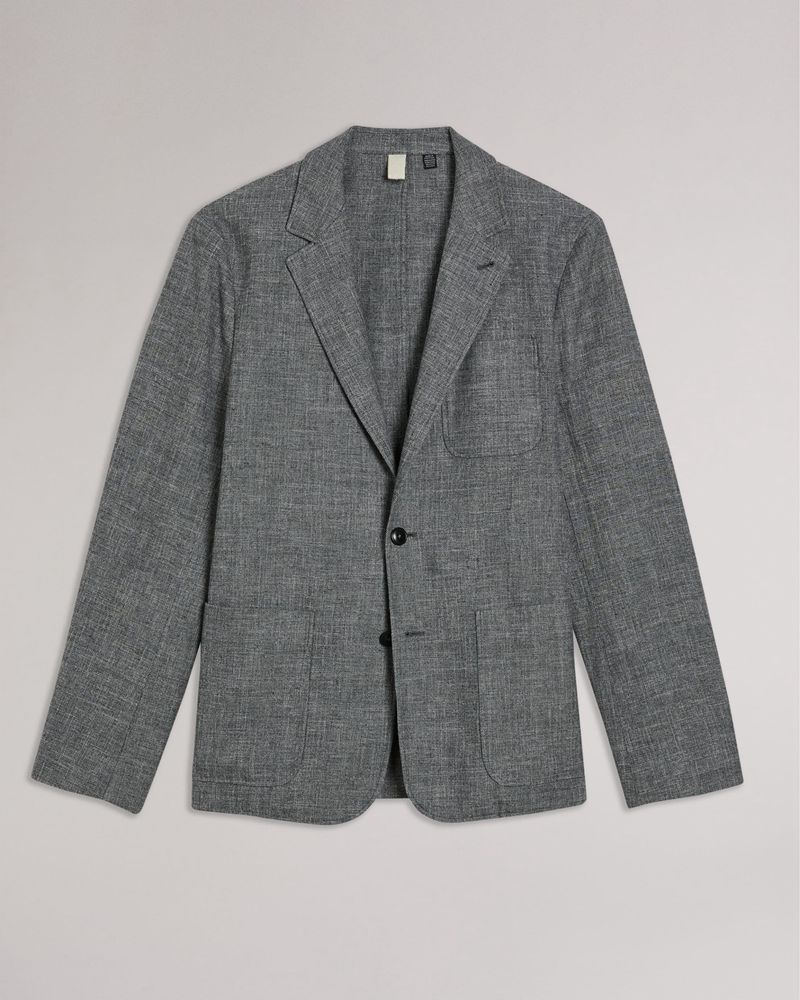 Ted Baker Rublow Yarn Dyed Blazer Kostymer Herr Svarta | XUE-250387