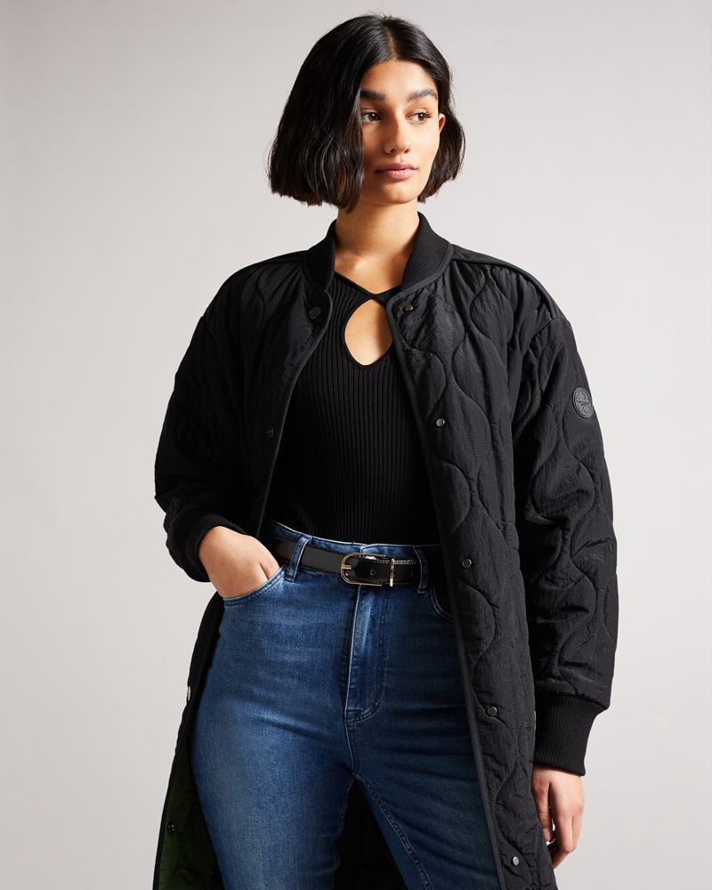 Ted Baker Rumona Läder Slim Branded Spännen Bälte Dam Svarta | AXC-534912