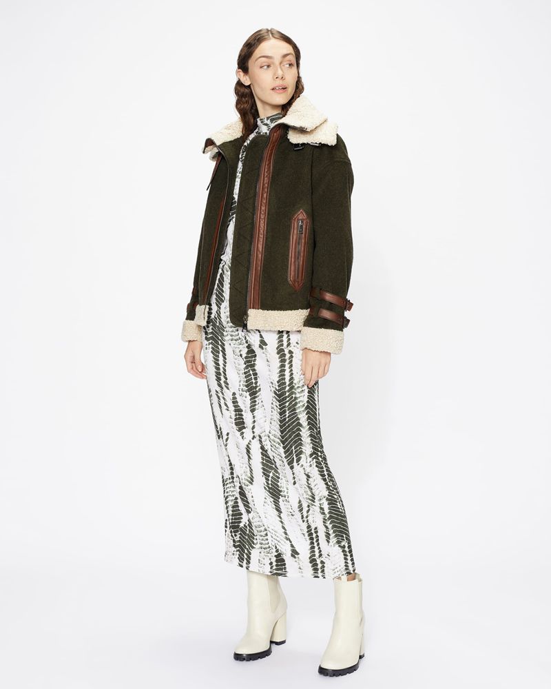 Ted Baker Sadieyy Faux Fur Aviator Jacka Dam Gröna | GOB-865092