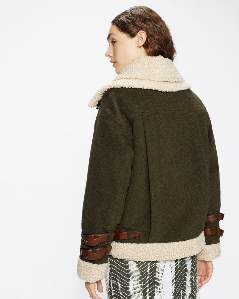 Ted Baker Sadieyy Faux Fur Aviator Jacka Dam Gröna | GOB-865092