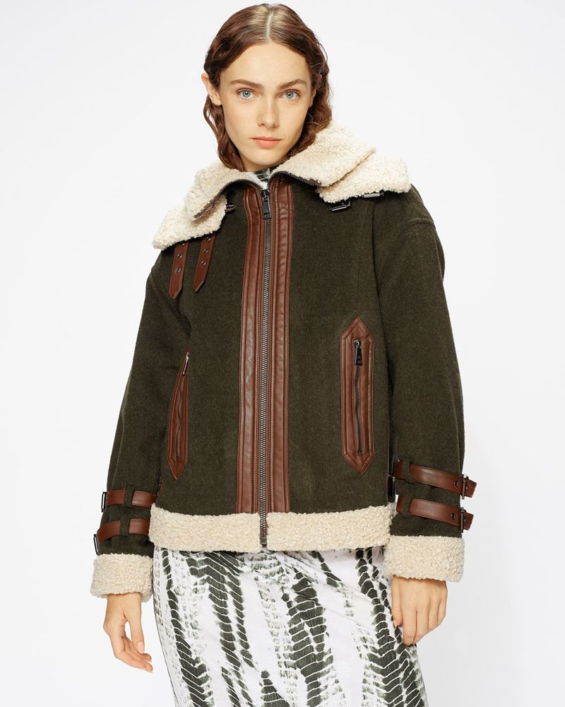 Ted Baker Sadieyy Faux Fur Aviator Jacka Dam Gröna | GOB-865092