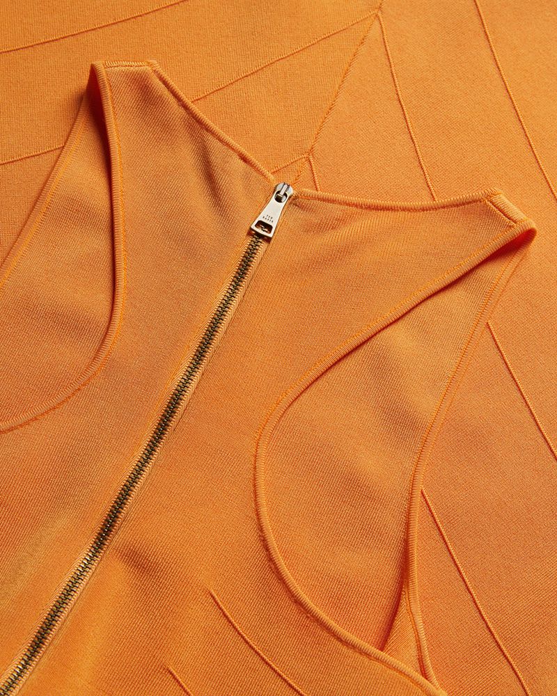 Ted Baker Salny Rayon Flippy Knit Klänning Dam Orange | PZB-092865