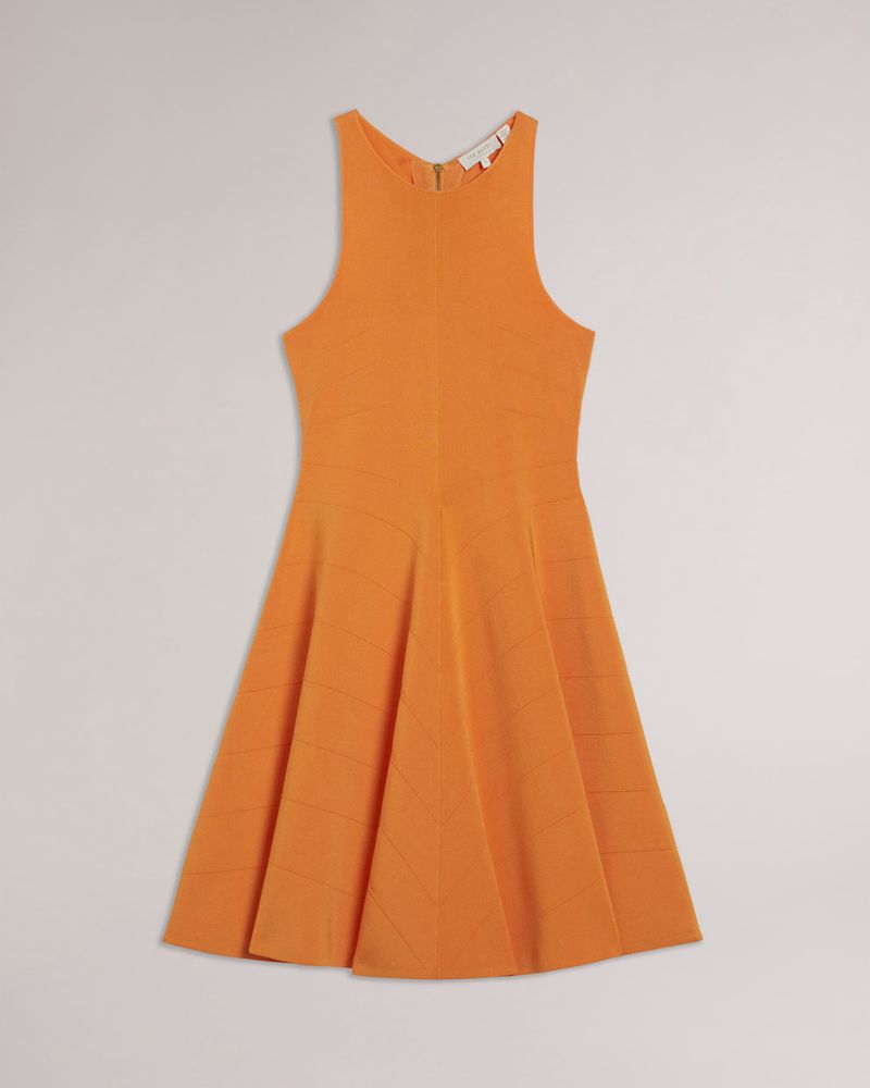 Ted Baker Salny Rayon Flippy Knit Klänning Dam Orange | PZB-092865