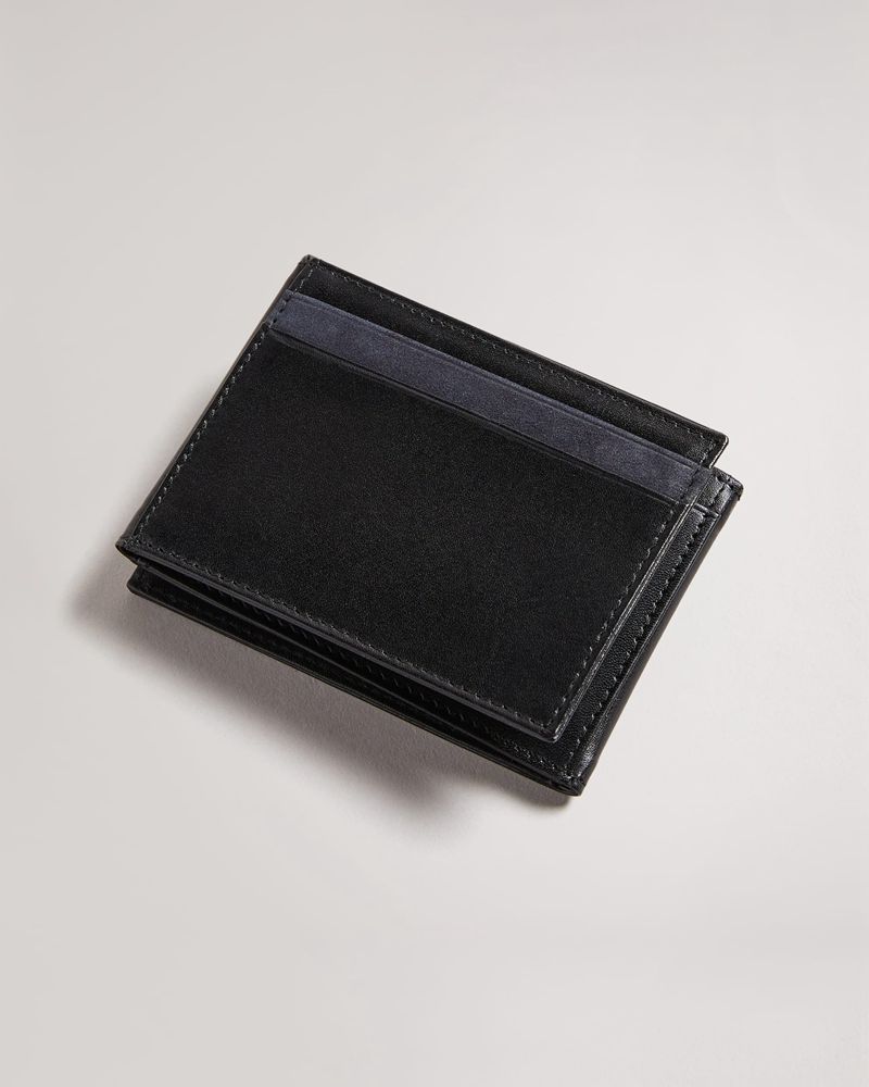 Ted Baker Sammey Folded Läder Cardholder Plånbok Herr Svarta | MAO-713852