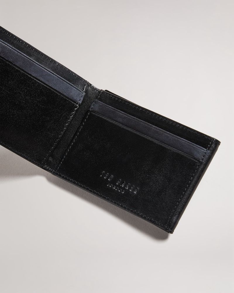 Ted Baker Sammey Folded Läder Cardholder Plånbok Herr Svarta | MAO-713852