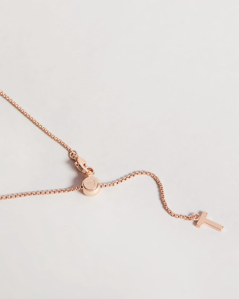 Ted Baker Scarl Sparkle Bar Pendant Smycken Dam Rosegold | QGB-426018