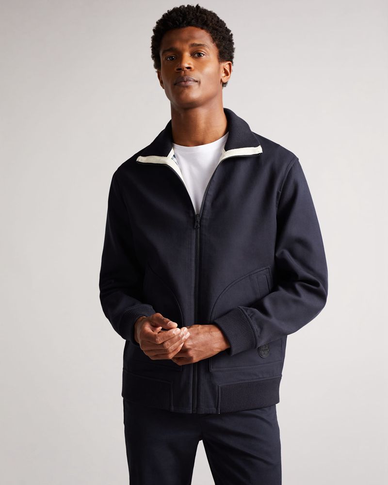 Ted Baker Scotby Reversible Harrington Jacka Herr Marinblå | PTA-245861