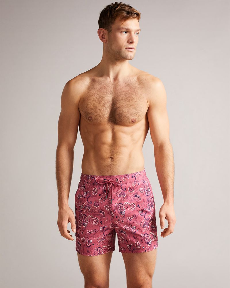 Ted Baker Seaward Paisley Printed Strandkläder Herr Rosa | ONU-076539