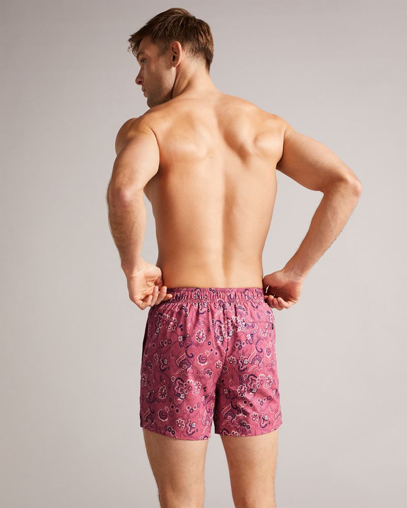 Ted Baker Seaward Paisley Printed Strandkläder Herr Rosa | ONU-076539