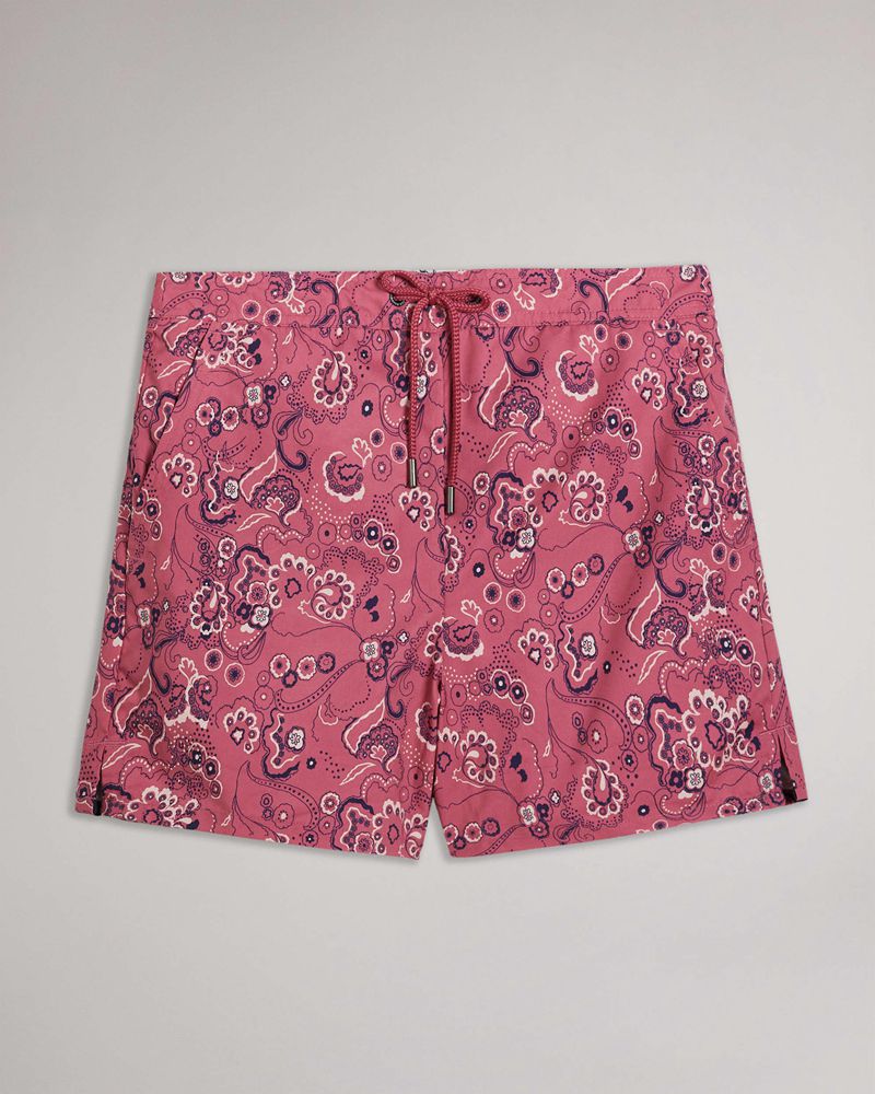 Ted Baker Seaward Paisley Printed Strandkläder Herr Rosa | ONU-076539