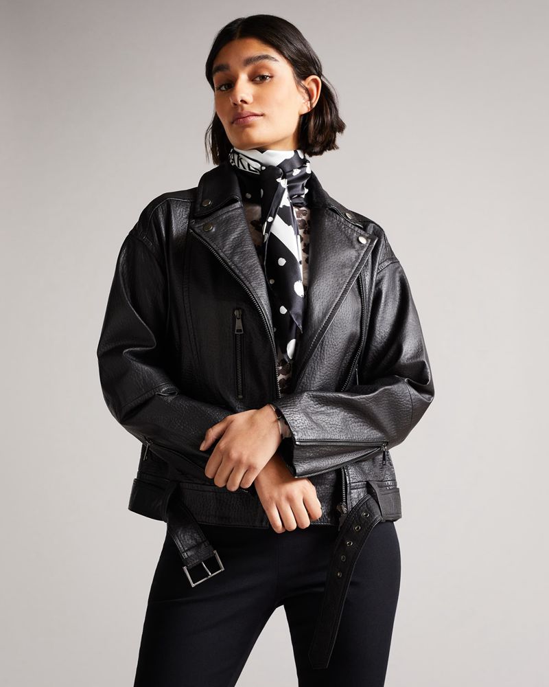 Ted Baker Sedaka Bolt On Silk Square Halsduk Dam Svarta | WRJ-954012