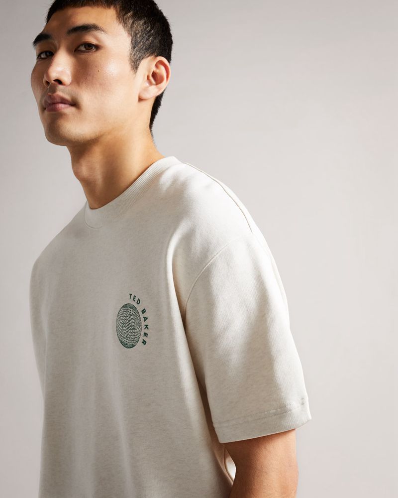 Ted Baker Shandon Sleeved Relaxed Fit Blast Herr Natural | KMN-021457