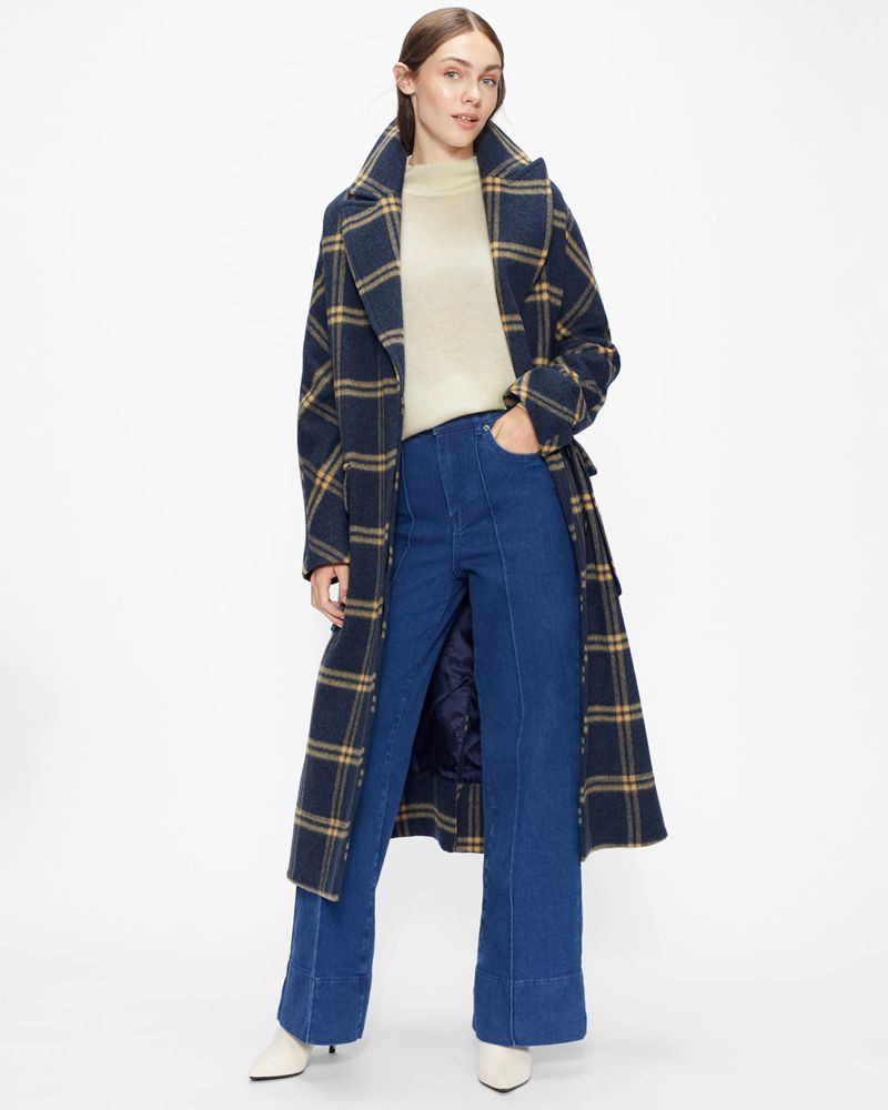 Ted Baker Shano Balloon Sleeve Stickat Dam Vita | QIL-813479