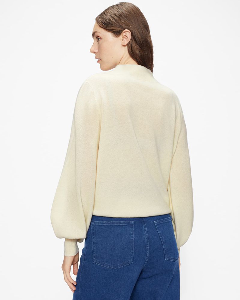 Ted Baker Shano Balloon Sleeve Stickat Dam Vita | QIL-813479