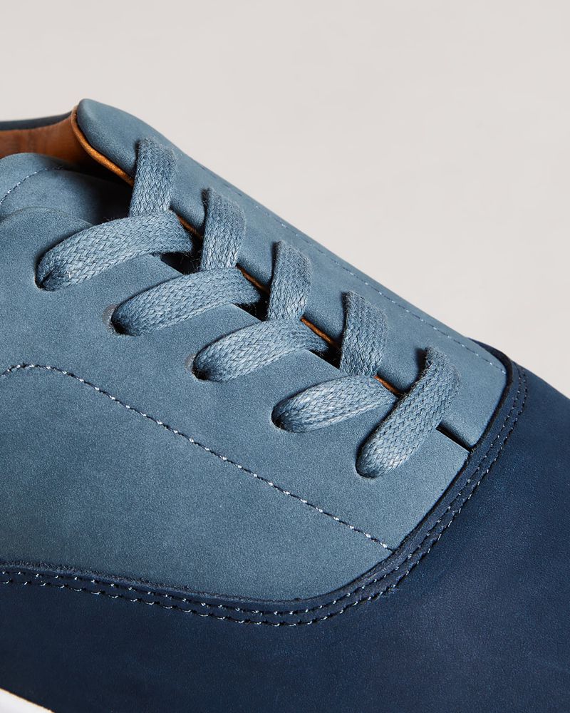 Ted Baker Shaunn Nubuck Casuals Sneakers Herr Blå | CXU-403298