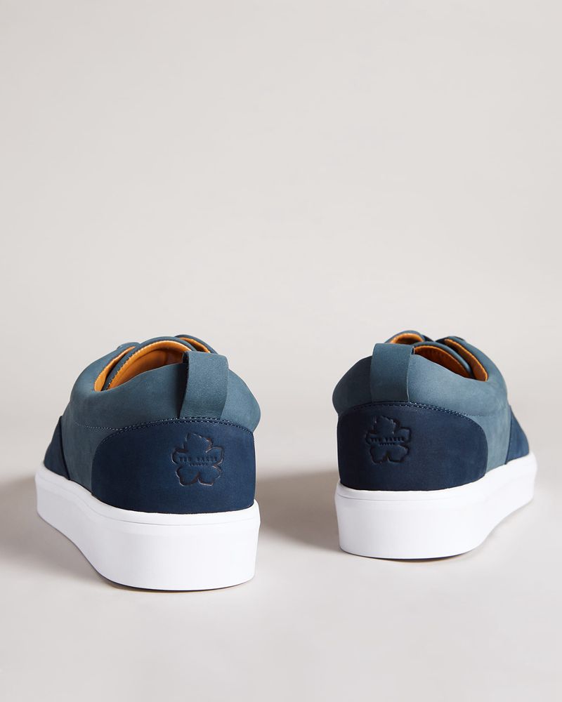 Ted Baker Shaunn Nubuck Casuals Sneakers Herr Blå | CXU-403298