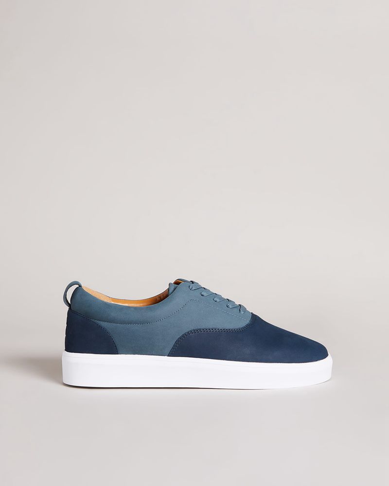 Ted Baker Shaunn Nubuck Casuals Sneakers Herr Blå | CXU-403298