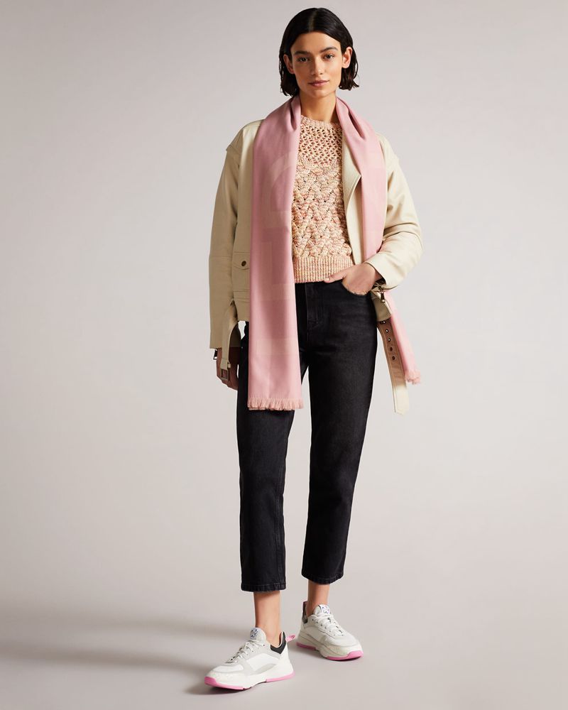 Ted Baker Sherol Branded Halsduk Dam Rosa | QTR-453091