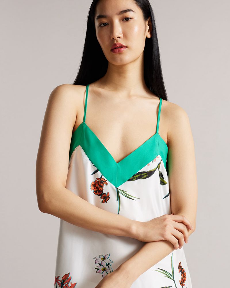 Ted Baker Showa Floral Chemise Nattkläder Dam Vita | EBL-372061