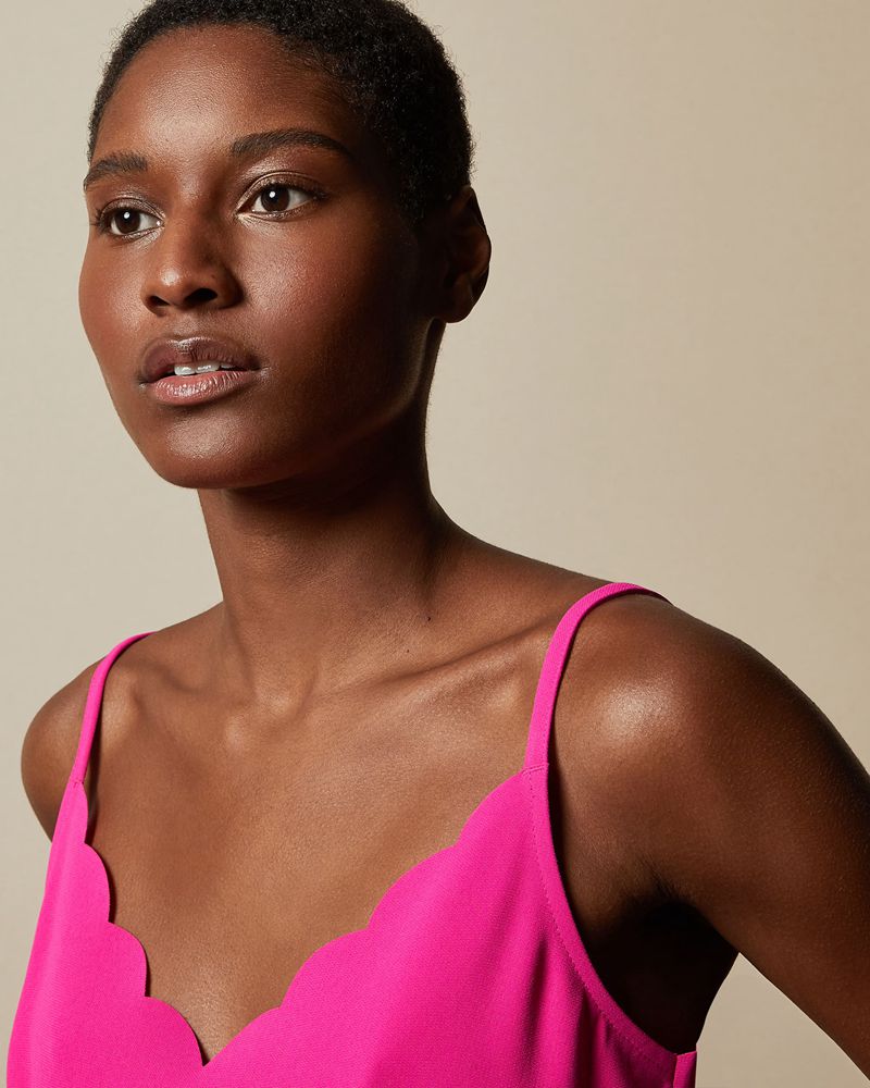 Ted Baker Siina Scallop Neckline Cami Blast Dam Rosa | DRL-582371