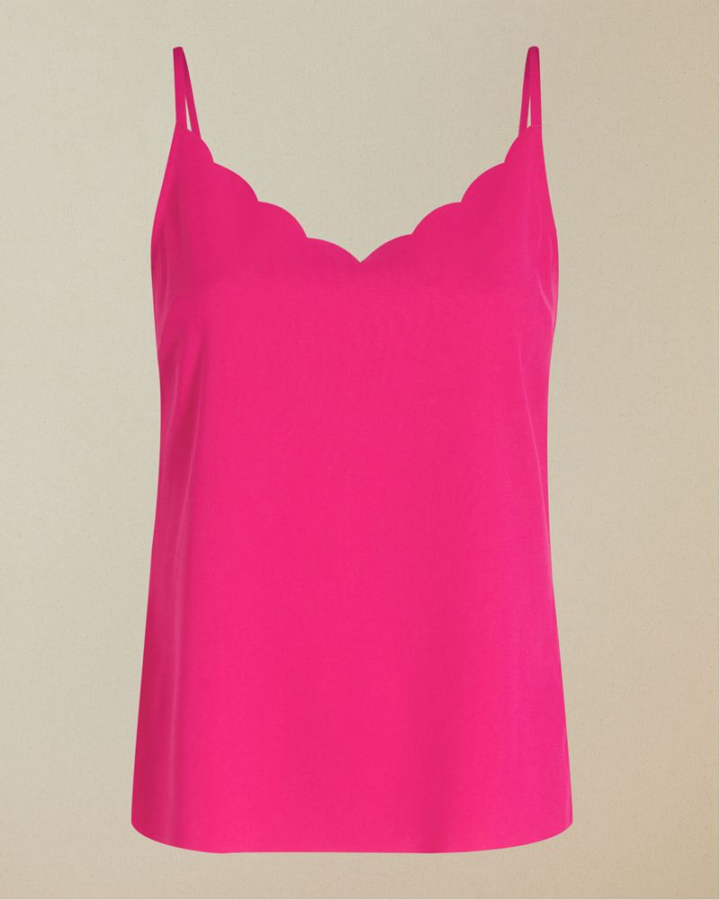 Ted Baker Siina Scallop Neckline Cami Blast Dam Rosa | DRL-582371