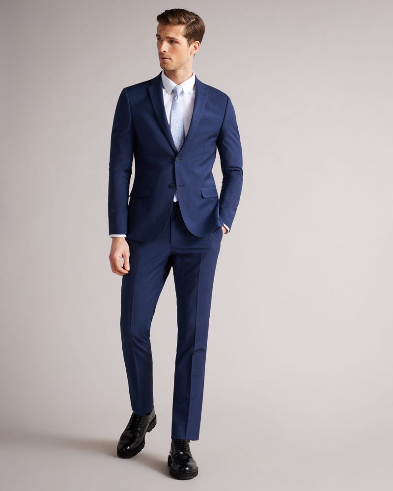 Ted Baker Sinjjs Slim Fit Plain Kostymer Herr Blå | ASZ-947310
