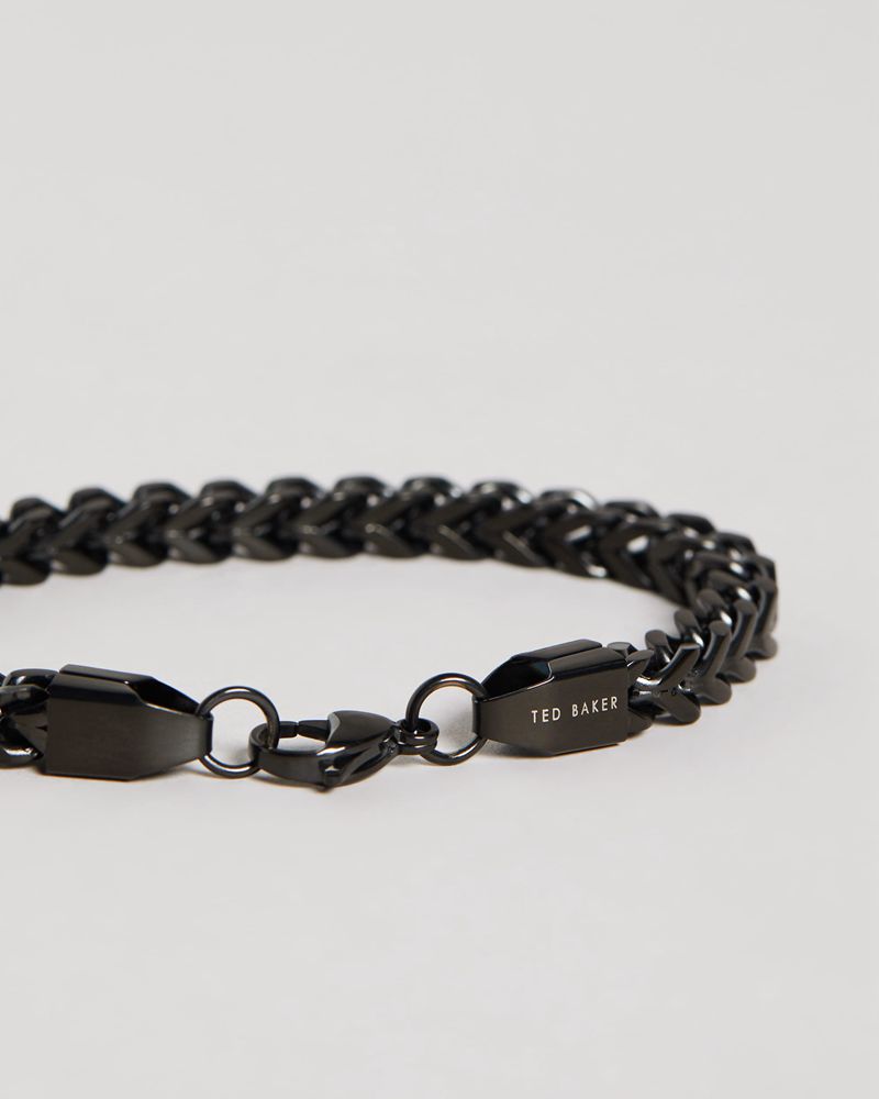Ted Baker Slaw Matt Chain Bracelet Klocka Herr Svarta | KEY-637851