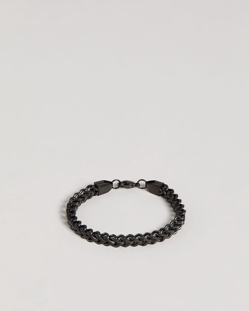 Ted Baker Slaw Matt Chain Bracelet Klocka Herr Svarta | KEY-637851