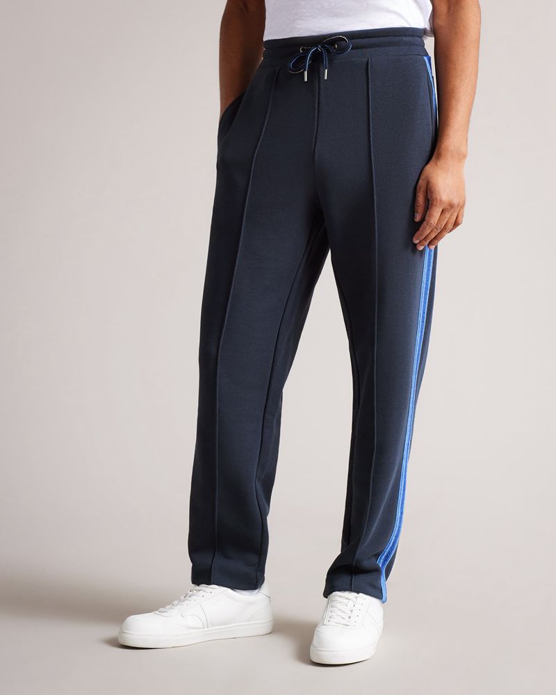 Ted Baker Sloans Jersey Jogger With Stripe Detail Byxor Herr Marinblå | YFX-286410
