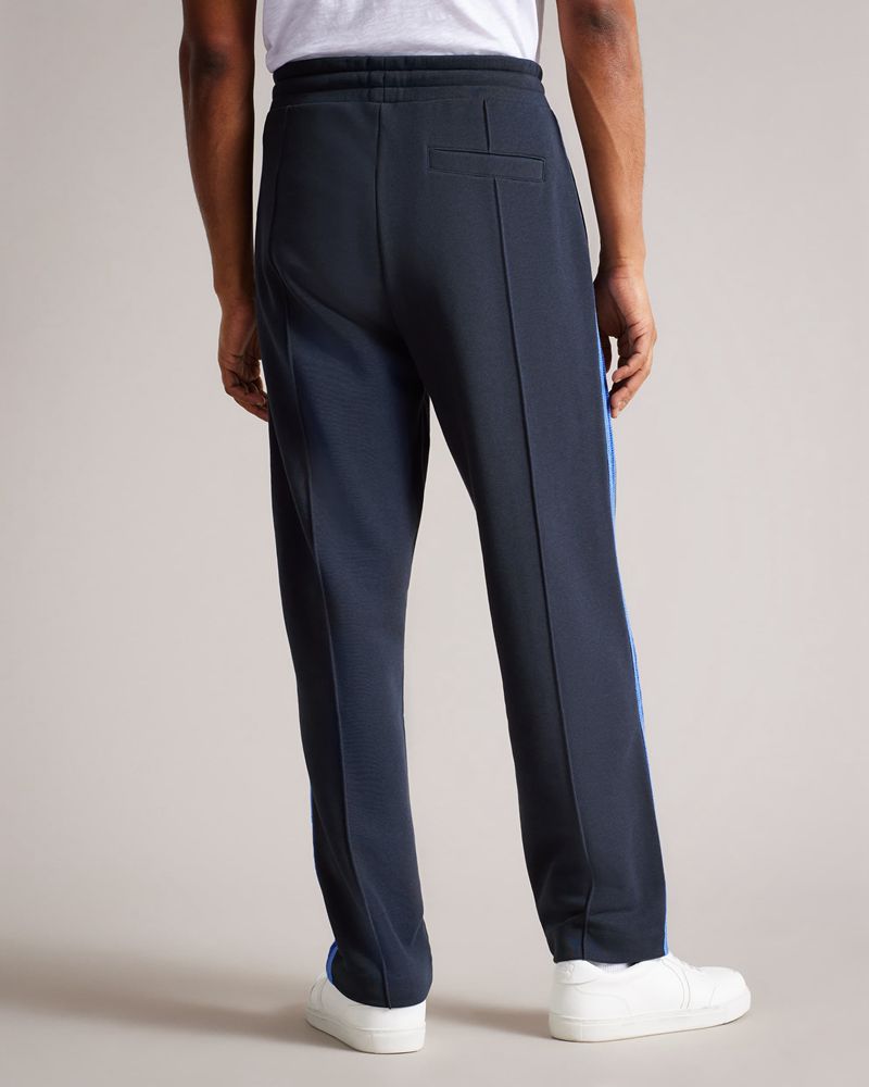 Ted Baker Sloans Jersey Jogger With Stripe Detail Byxor Herr Marinblå | YFX-286410