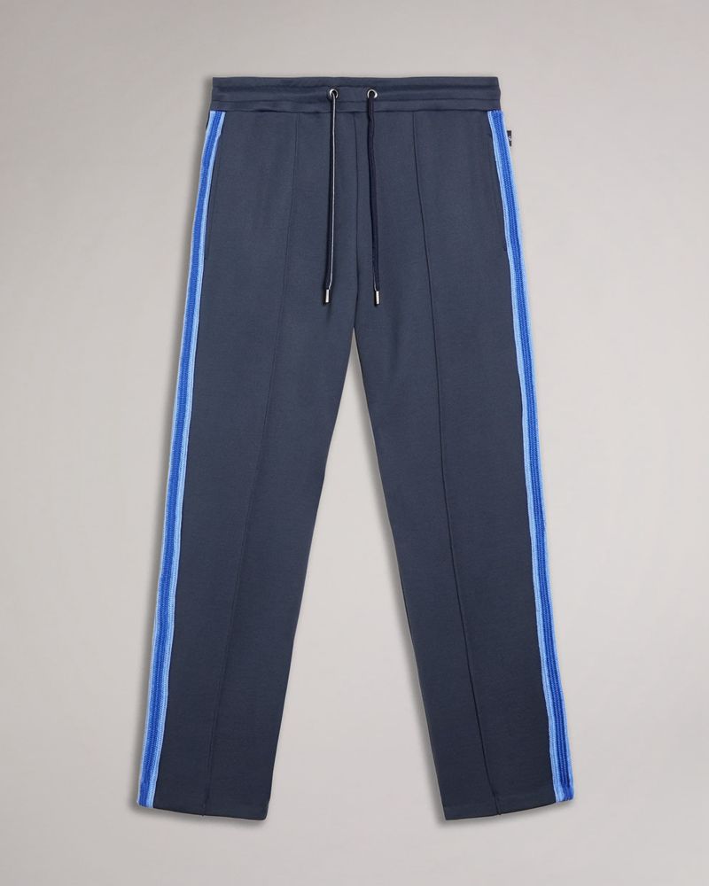 Ted Baker Sloans Jersey Jogger With Stripe Detail Byxor Herr Marinblå | YFX-286410