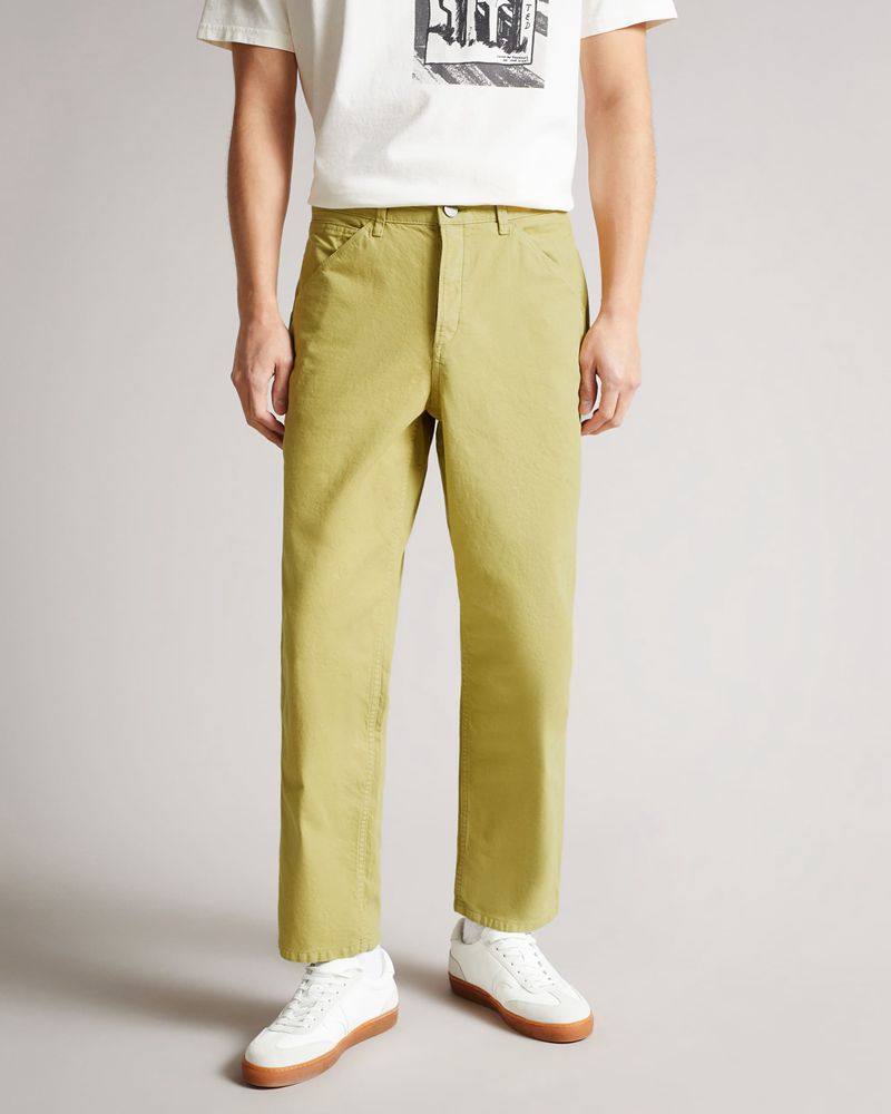 Ted Baker Snargg Breda Leg Five Pocket Chino Byxor Herr Khaki | QEI-213798