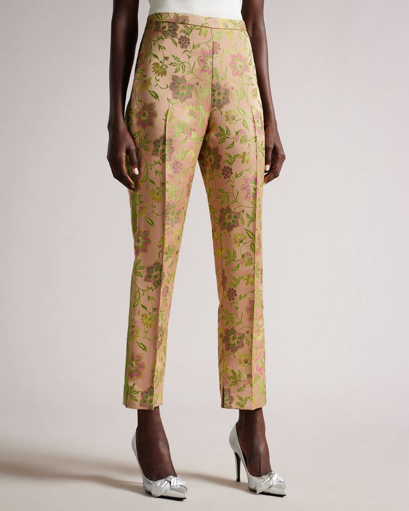 Ted Baker Ssage Floral Jacquard Byxor Dam Rosa | VXS-027946