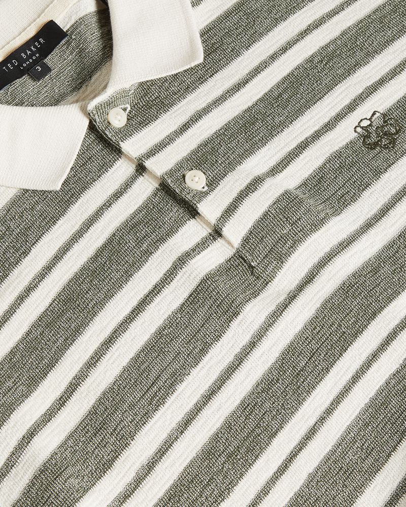 Ted Baker Stamhil Ls Striped Polo Blast Herr Gray | GMR-978253