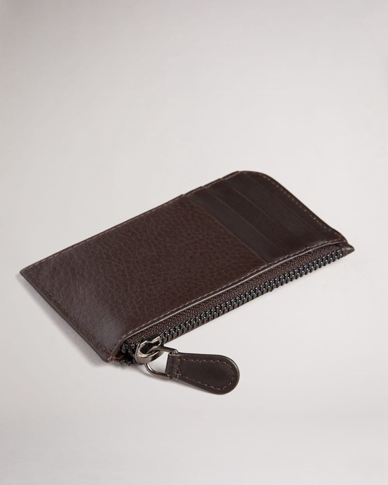 Ted Baker Steave Läder Cardholder With Coin Pocket Plånbok Herr Bruna | KJE-238706