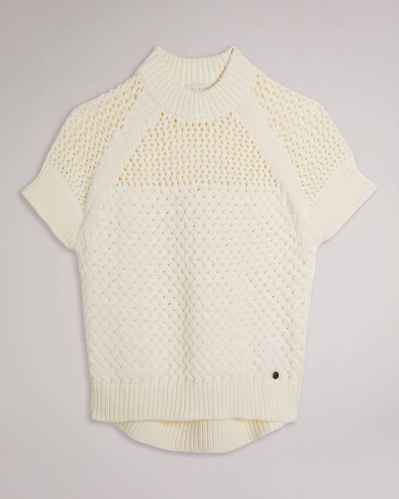 Ted Baker Stena Basket Stitch Tank Stickat Dam Vita | PCS-498701