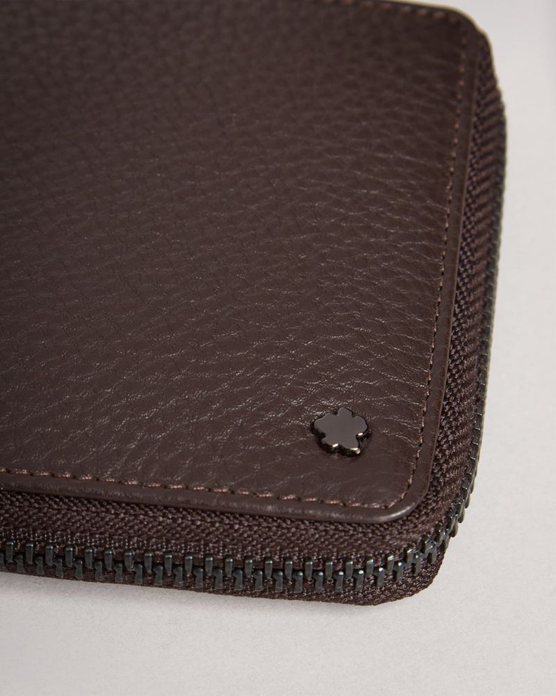 Ted Baker Stephen Zip Around Läder Bifold Plånbok Herr Bruna | PEF-315246