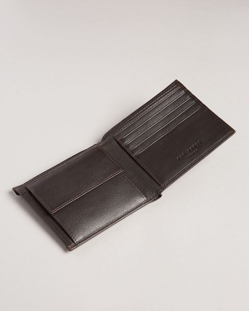 Ted Baker Steven Embossed Branded Card Holder Gift Set Plånbok Herr Bruna | ITC-394621